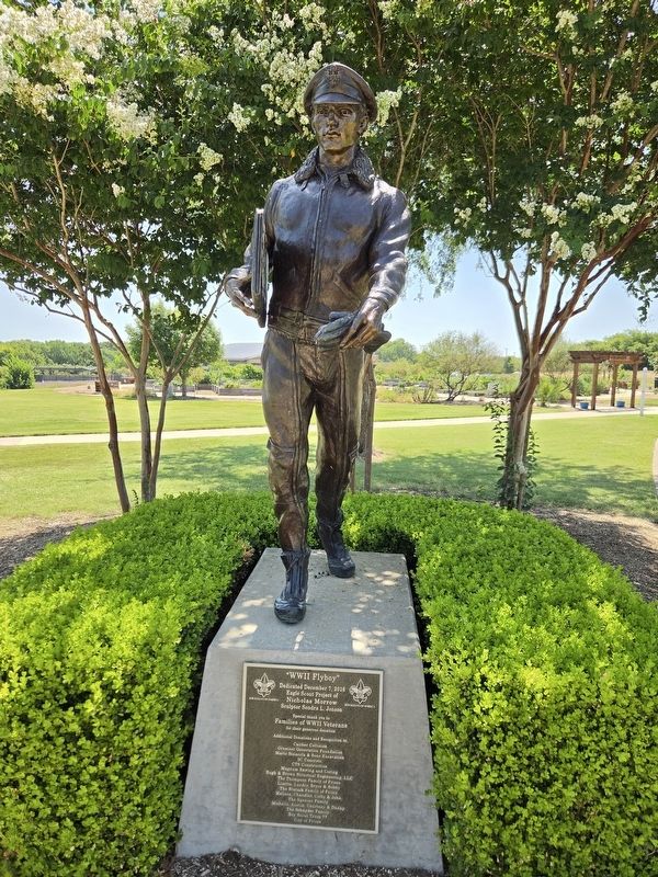 “WWII Flyboy” statue and Marker. Click for full size. “WWII Flyboy” statue and Marker image. Click for full size.