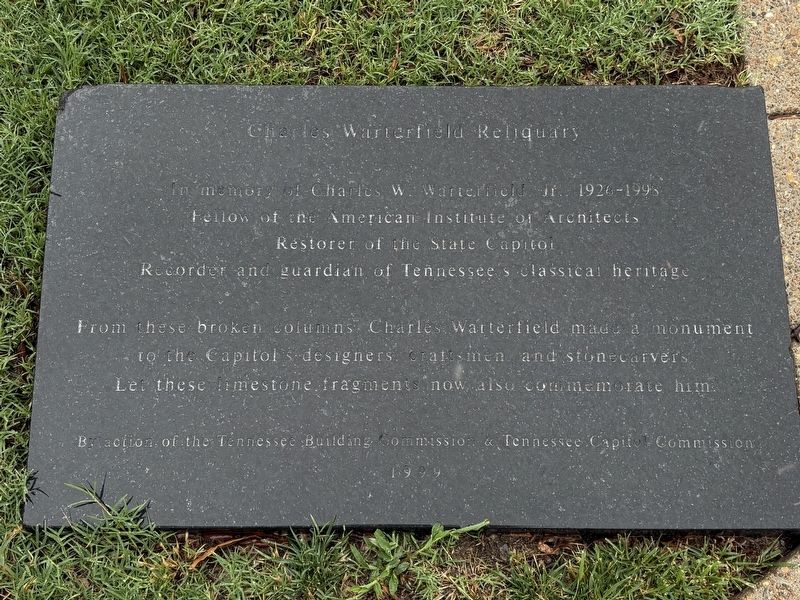 Charles Warterfield Reliquary Marker image. Click for full size.