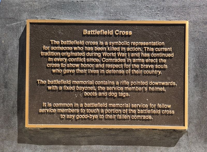 Battlefield Cross Marker. Click for full size. Battlefield Cross Marker image. Click for full size.