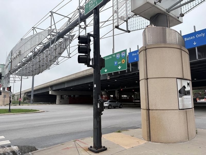 McCormick Place gateway near the I-55 overpass. Click for full size. McCormick Place gateway near the I-55 overpass image. Click for full size.