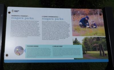 Environmental Stewardship at Niagara Parks - Marker. Click for full size. Environmental Stewardship at Niagara Parks - Marker image. Click for full size.