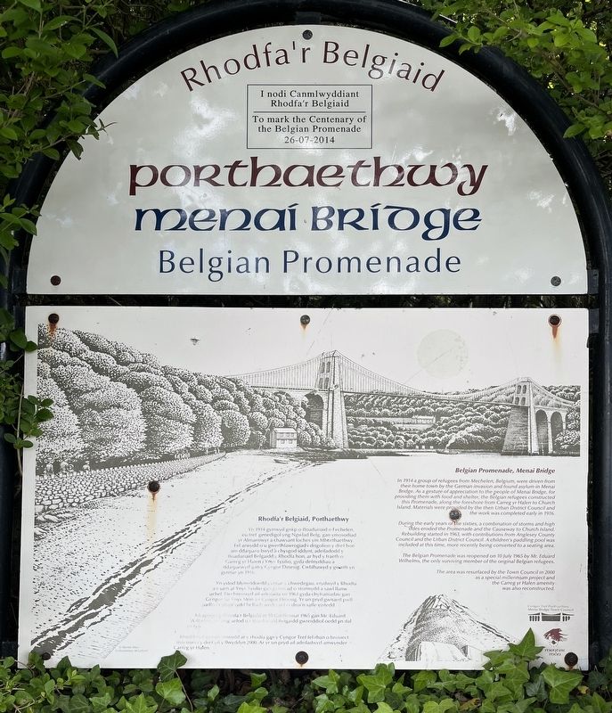 Porthaethwy Menai Bridge Marker. Click for full size. Porthaethwy Menai Bridge Marker image. Click for full size.