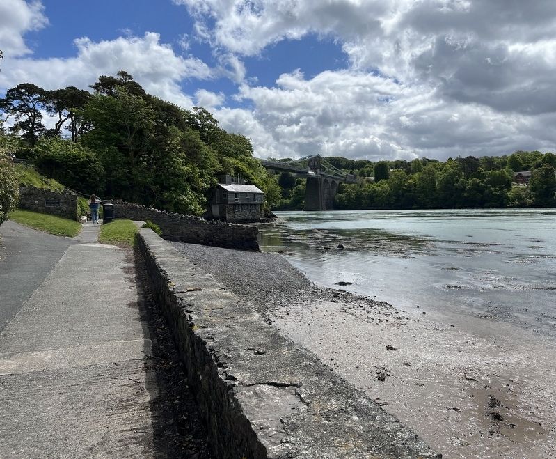 Belgian Promenade, with the Menai Bridge in the distance. Click for full size. Belgian Promenade, with the Menai Bridge in the distance image. Click for full size.