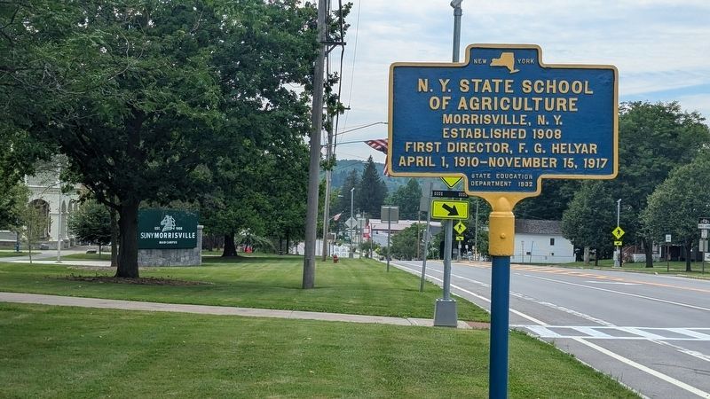 N.Y. State School of Agriculture Marker Refurbished. Click for full size. N.Y. State School of Agriculture Marker Refurbished image. Click for full size.