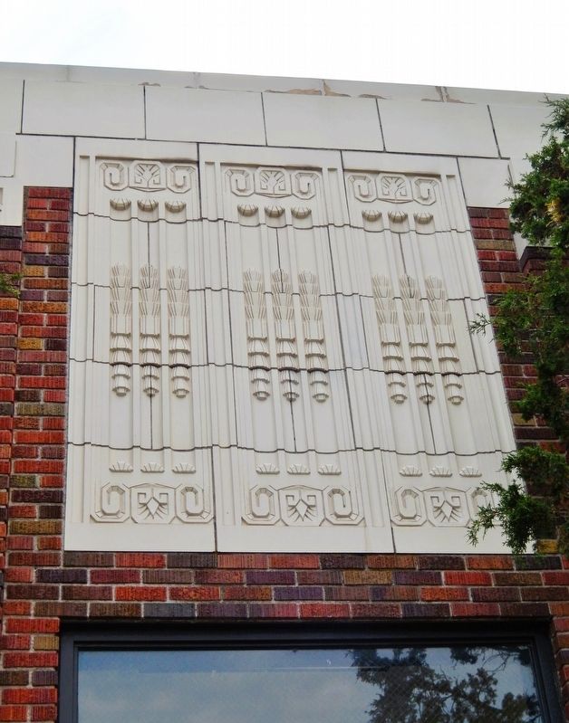 Prospector Hall (<i>terra cotta detail </i>) image. Click for full size.