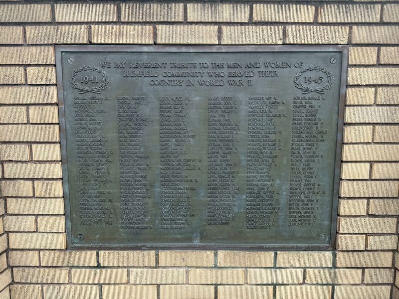 World War II Plaque image. Click for full size.