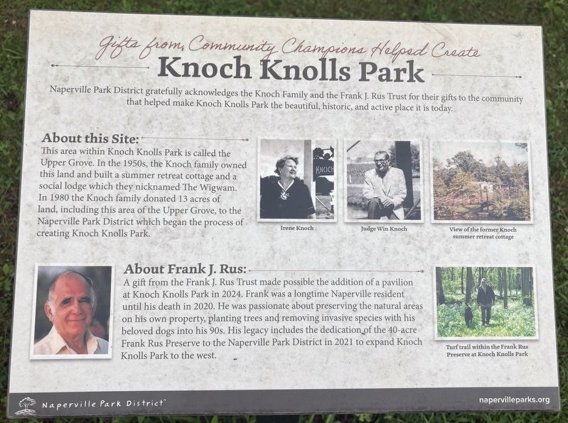 Knoch Knolls Park Marker image. Click for full size.