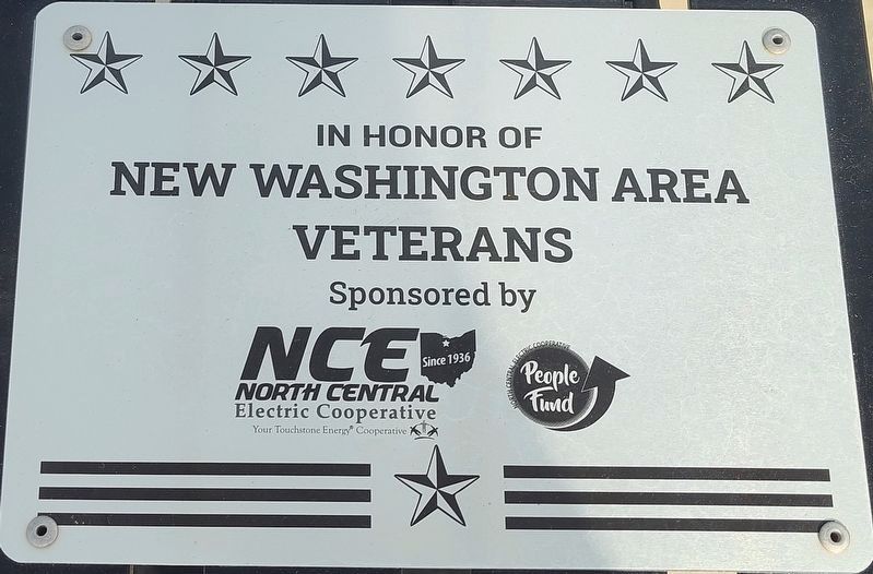 New Washington Veterans Memorial Park Marker image. Click for full size.