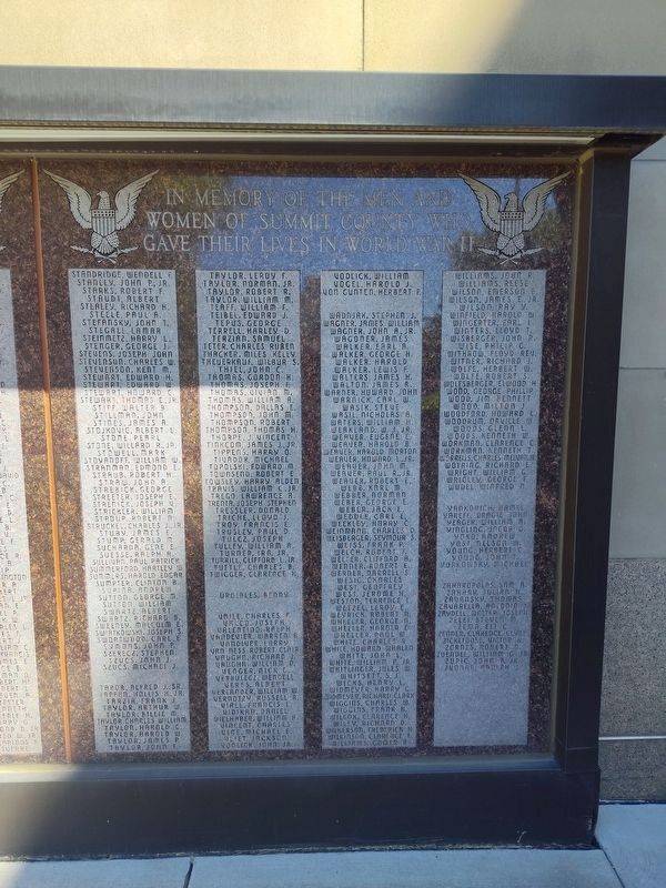 Summit County World War II Veterans Memorial image. Click for full size.