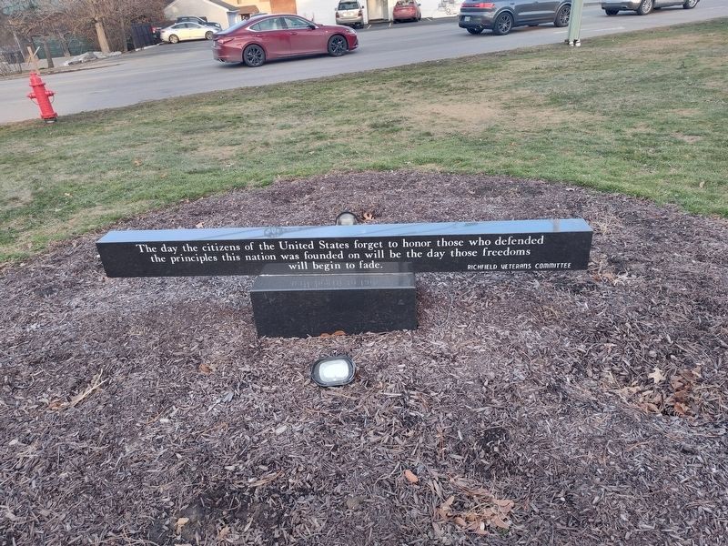 Richfield Veterans Memorial Park Marker image. Click for full size.