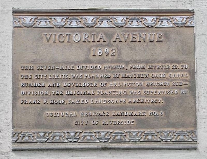 Victoria Avenue Marker. Click for full size. Victoria Avenue Marker image. Click for full size.