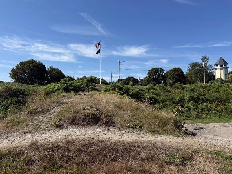 Tower on Telegraph Hill from Fort Revere Outer Wall. Click for full size. Tower on Telegraph Hill from Fort Revere Outer Wall image. Click for full size.