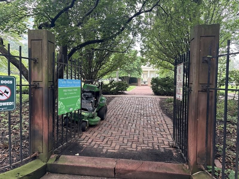Chicago Women's Park entrance on Prairie Avenue. Click for full size. Chicago Women's Park entrance on Prairie Avenue image. Click for full size.