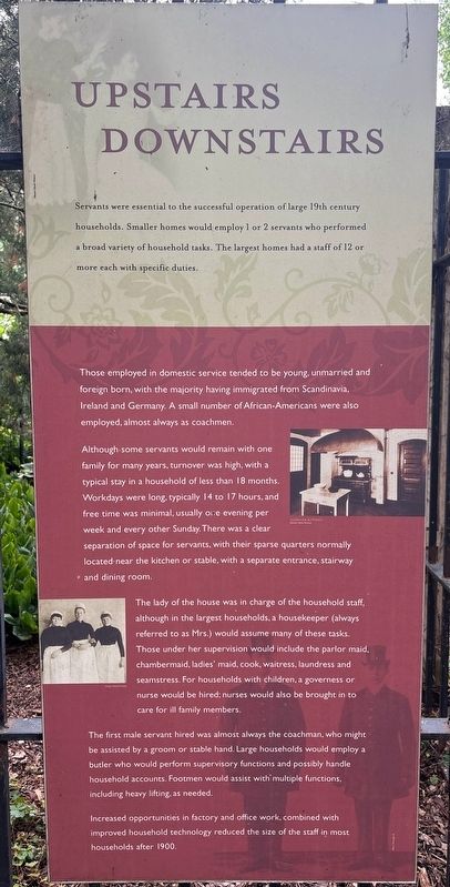 Upstairs Downstairs Marker. Click for full size. Upstairs Downstairs Marker image. Click for full size.
