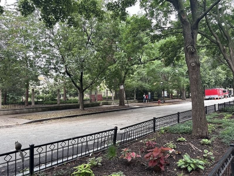 Fence around Chicago Women's Park. Click for full size. Fence around Chicago Women's Park image. Click for full size.
