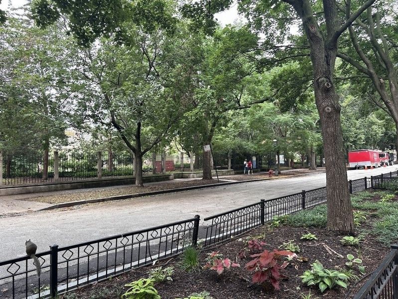 Fence around Chicago Women's Park. Click for full size. Fence around Chicago Women's Park image. Click for full size.