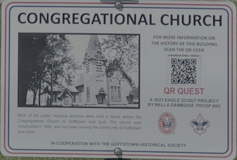 Congregational Church Marker QR Quest image. Click for full size.