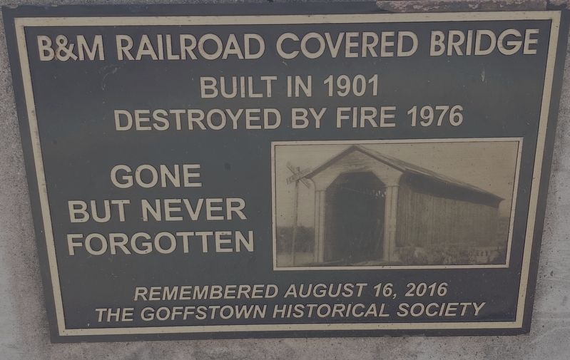 B&M Railroad Covered Bridge Marker image. Click for full size.