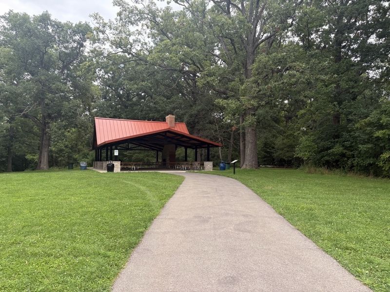 Knoch Knolls Park Marker near the pavilion image. Click for full size.