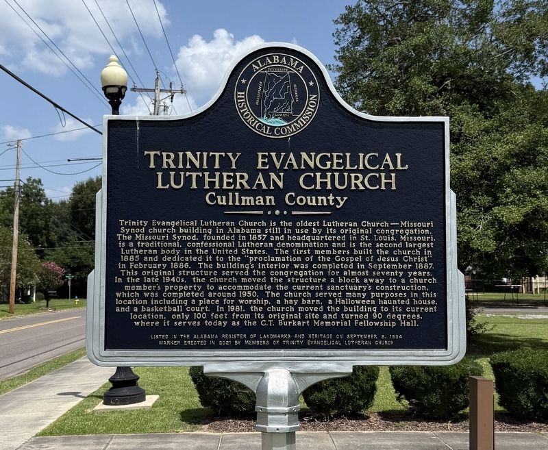 Trinity Evangelical Lutheran Church Marker. Click for full size. Trinity Evangelical Lutheran Church Marker image. Click for full size.