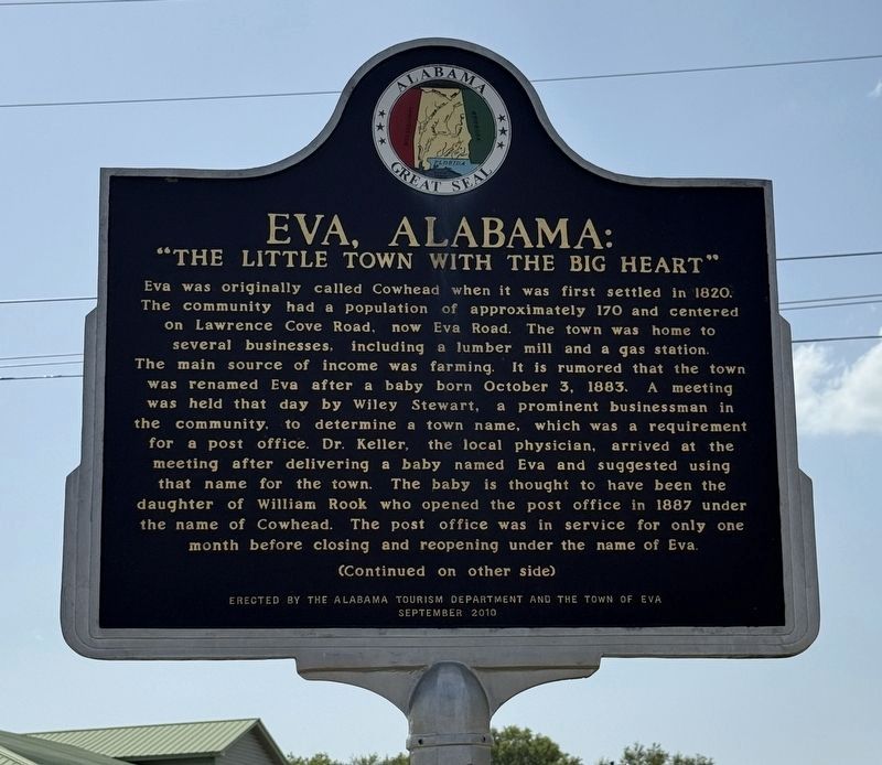 Eva, Alabama: Marker image. Click for full size.