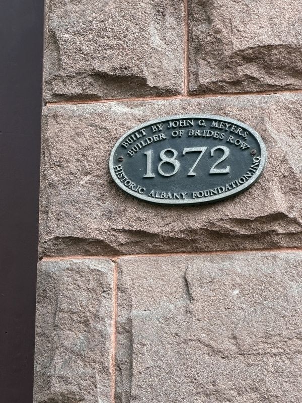 155 Chestnut Street Plaque Showing Myers as Builder of Brides Row. Click for full size. 155 Chestnut Street Plaque Showing Myers as Builder of Brides Row image. Click for full size.
