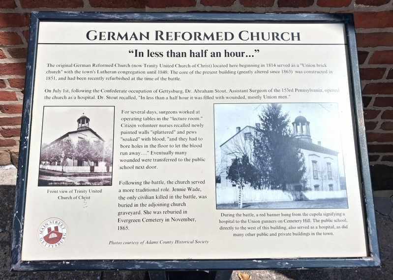 German Reformed Church Marker. Click for full size. German Reformed Church Marker image. Click for full size.