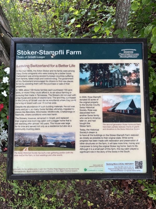 Stoker-Stampfli Farm Marker. Click for full size. Stoker-Stampfli Farm Marker image. Click for full size.