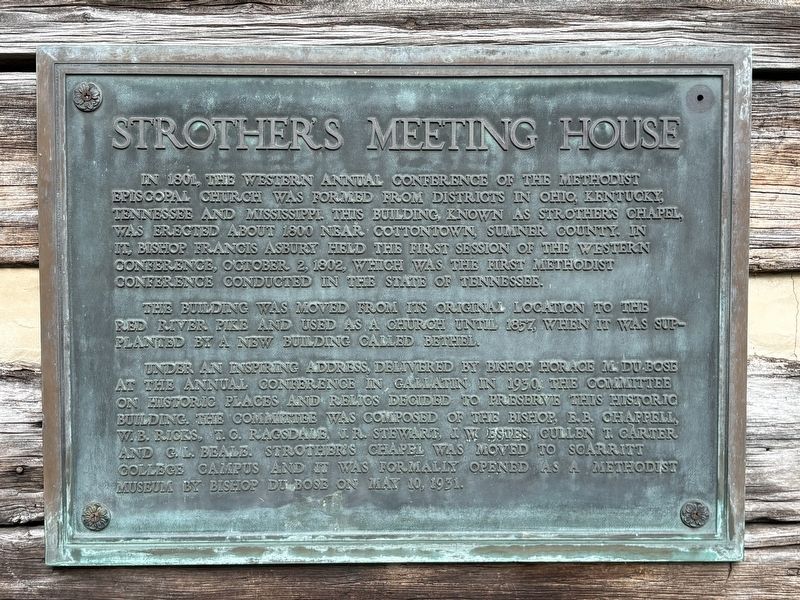 Strother's Meeting House Marker. Click for full size. Strother's Meeting House Marker image. Click for full size.
