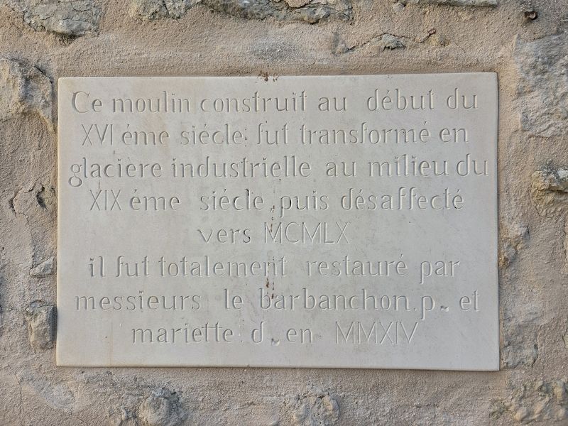 L’ancien moulin et la glacière industrielle / The Old Mill and Industrial Icehouse Marker. Click for full size. L’ancien moulin et la glacière industrielle / The Old Mill and Industrial Icehouse Marker image. Click for full size.
