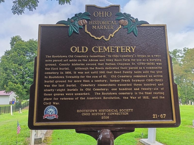 Old Cemetery side of marker. Click for full size. Old Cemetery side of marker image. Click for full size.