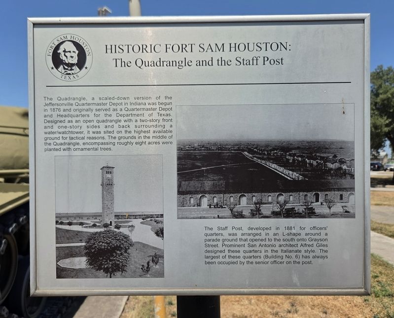 The Quadrangle and the Staff Post Marker. Click for full size. The Quadrangle and the Staff Post Marker image. Click for full size.