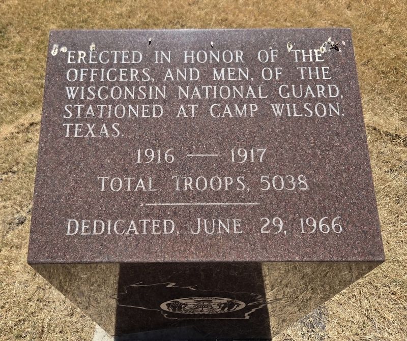 Wisconsin National Guard Memorial. Click for full size. Wisconsin National Guard Memorial image. Click for full size.