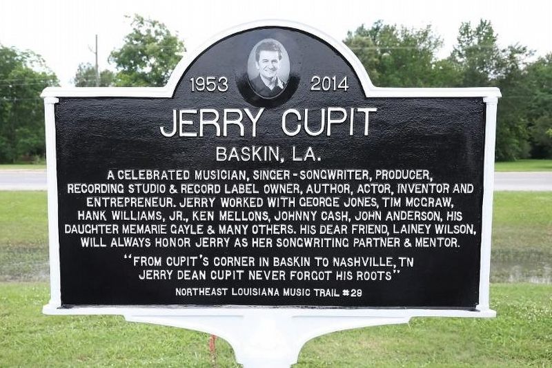 Jerry Cupit Marker. Click for full size. Jerry Cupit Marker image. Click for full size.