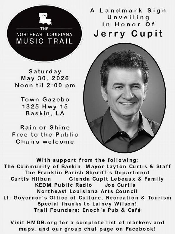 Jerry Cupit Flyer. Click for full size. Jerry Cupit Flyer image. Click for full size.