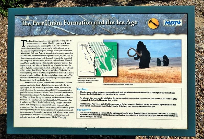 The Fort Union Formation and the Ice Age Marker image. Click for full size.
