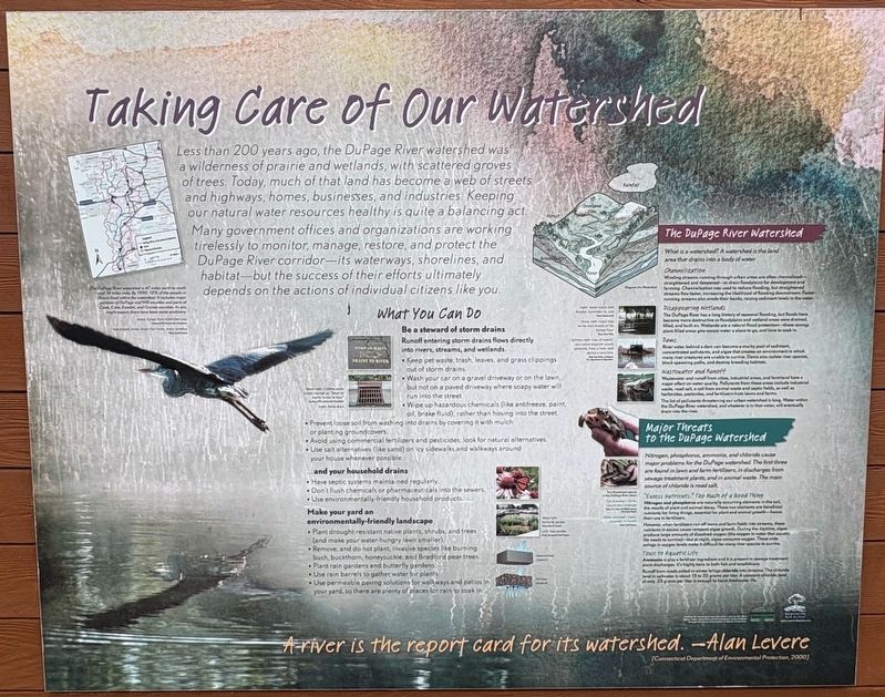 Taking Care of Our Watershed Marker image. Click for full size.