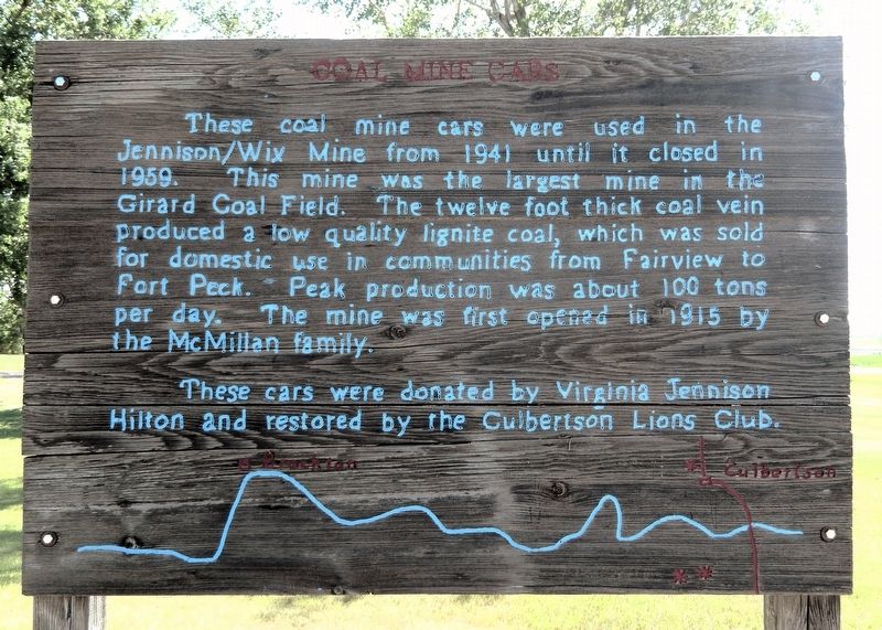 Coal Mine Cars Marker. Click for full size. Coal Mine Cars Marker image. Click for full size.