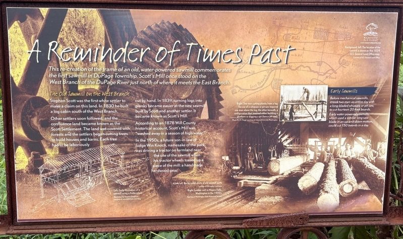A Reminder of Times Past Marker image. Click for full size.