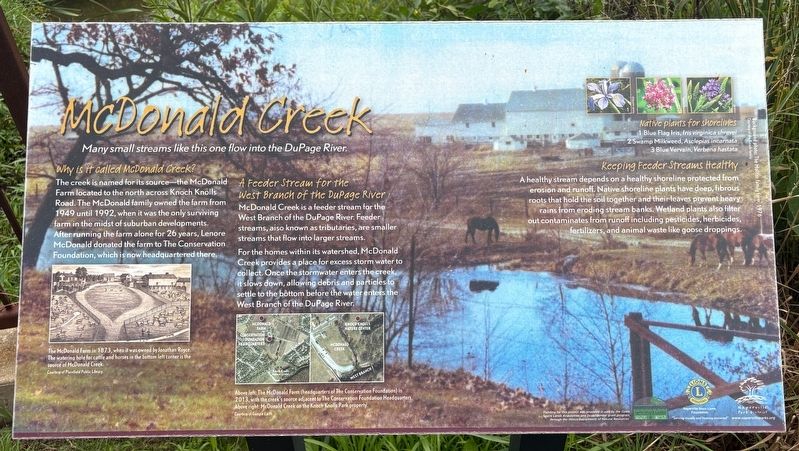 McDonald Creek Marker. Click for full size. McDonald Creek Marker image. Click for full size.