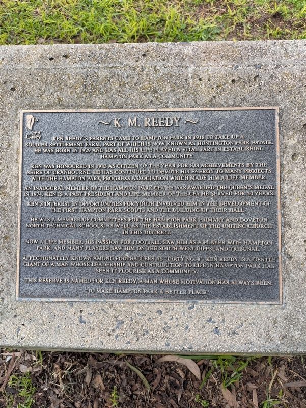 K. M. Reedy Marker image. Click for full size.