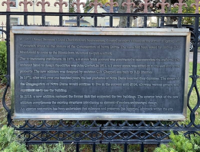 Notre Dame Convent Marker. Click for full size. Notre Dame Convent Marker image. Click for full size.