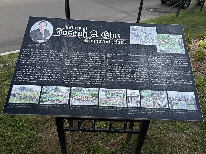 History of Joseph A. Ghiz Memorial Park Marker image. Click for full size.