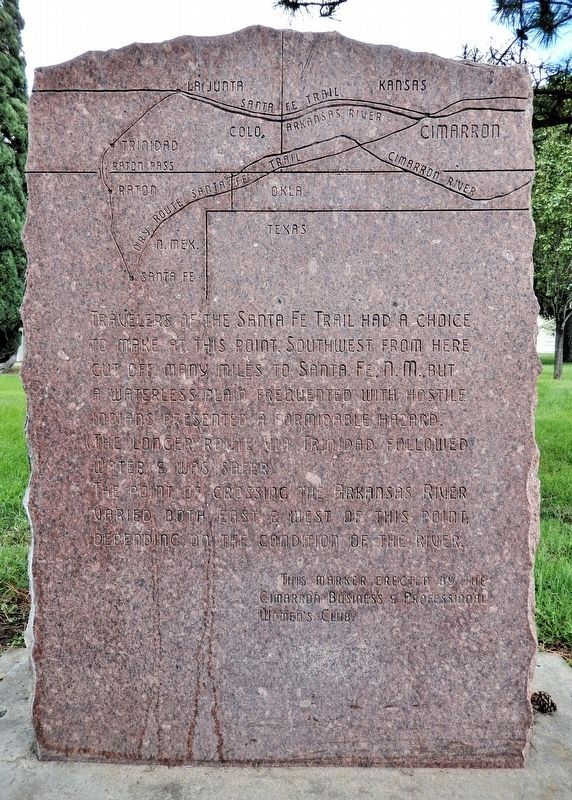 Santa Fe Trail Choice Marker. Click for full size. Santa Fe Trail Choice Marker image. Click for full size.