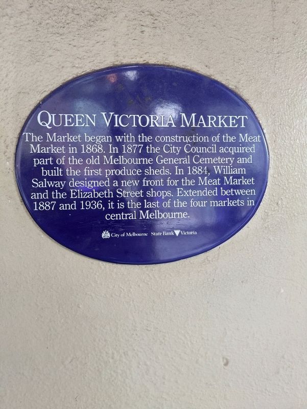 Queen Victoria Market Marker. Click for full size. Queen Victoria Market Marker image. Click for full size.