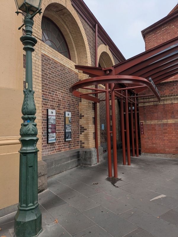 Victoria Meat Market Marker at the entrance to the Food Hall. Click for full size. Victoria Meat Market Marker at the entrance to the Food Hall image. Click for full size.