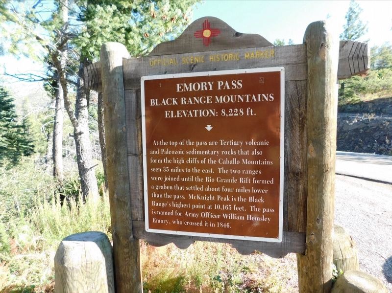 Emory Pass Marker. Click for full size. Emory Pass Marker image. Click for full size.
