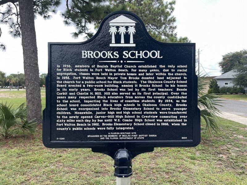 Brooks School Marker image. Click for full size.
