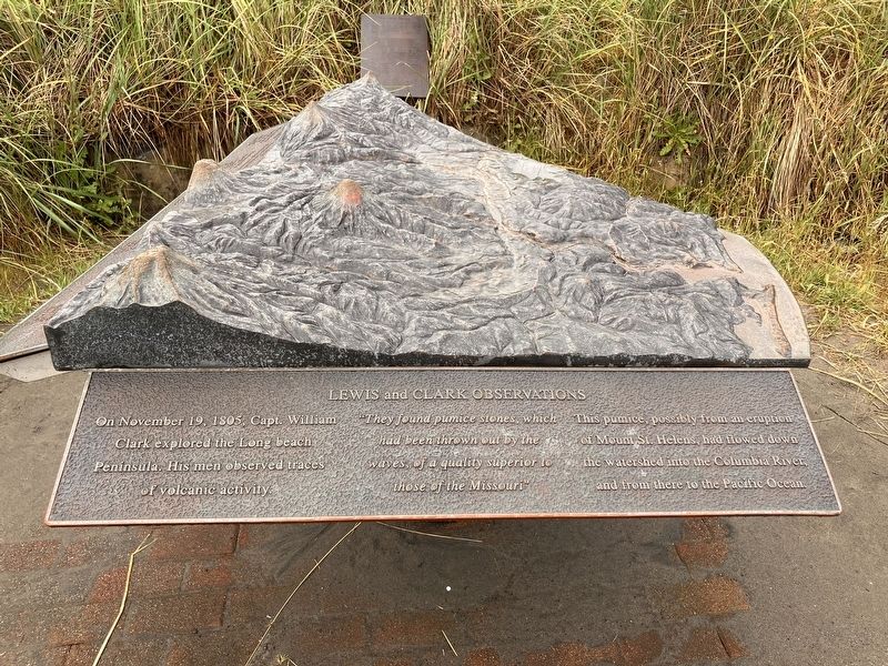 The Volcanos of Lewis and Clark Marker. Click for full size. The Volcanos of Lewis and Clark Marker image. Click for full size.