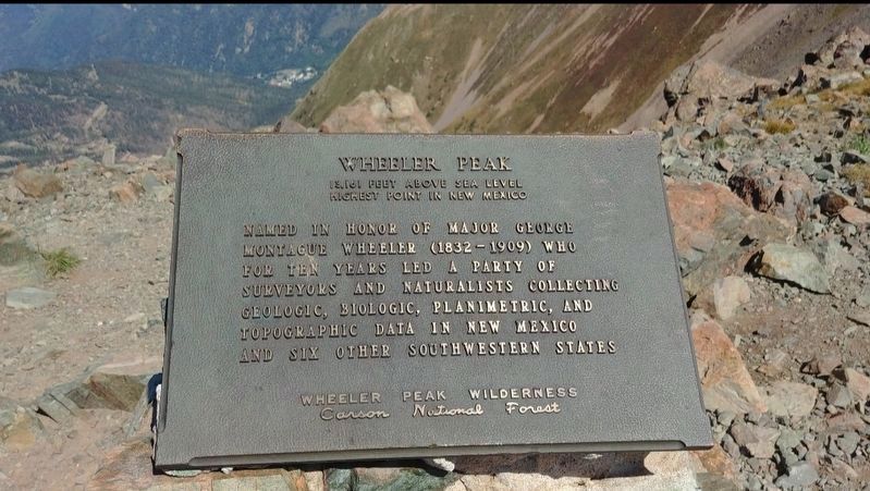 Wheeler Peak Marker. Click for full size. Wheeler Peak Marker image. Click for full size.